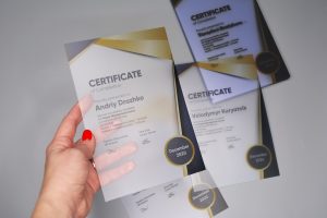 Diplomas, certificates